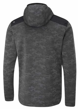 PING Nexa Hooded half zip fleece herr sweatshirt, svart