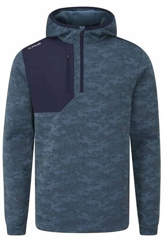 PING Nexa Hooded half zip fleece herr sweatshirt, blue fusion/navy