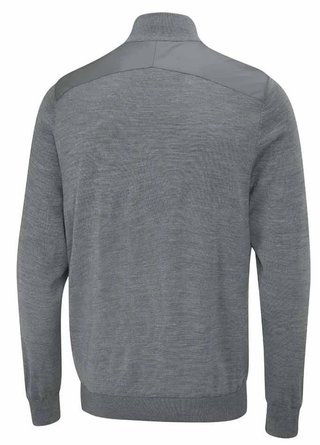 PING Connell Hybrid quarter-zip herr tröja, french grey marl