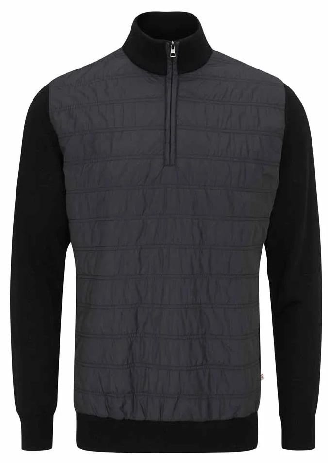 PING Connell Hybrid quarter-zip herr tröja, svart
