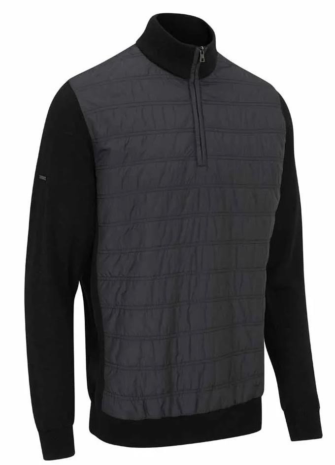 PING Connell Hybrid quarter-zip herr tröja, svart