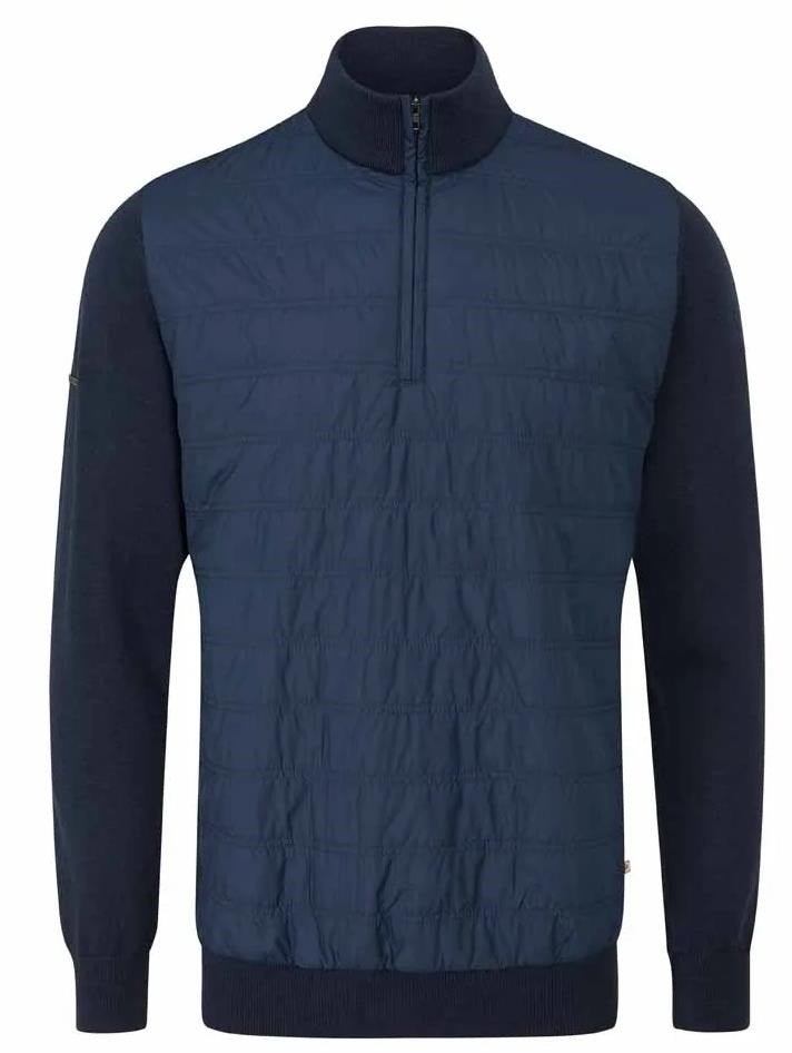 PING Connell Hybrid quarter-zip herr tröja, navy