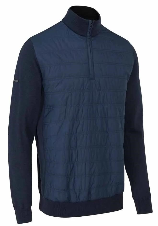 PING Connell Hybrid quarter-zip herr tröja, navy