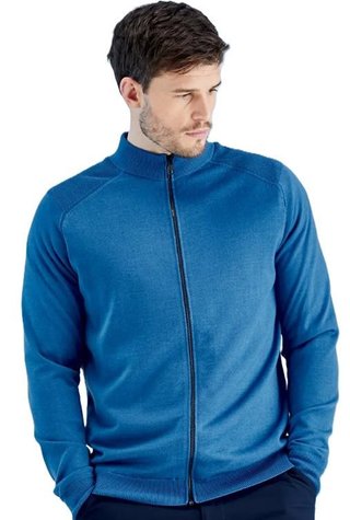 PING Murphy Lined full zip herr tröja, tidal blue