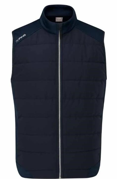PING Aiden Hybrid fleece herr väst, marinblå