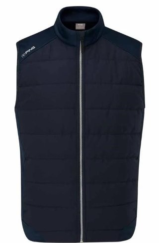 PING Aiden Hybrid fleece herr väst, marinblå