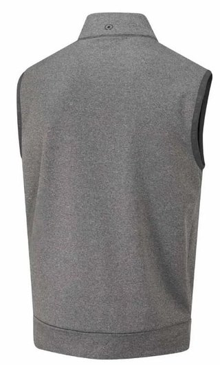 PING Aiden Hybrid Fleece herr väst, asphalt marl/svart