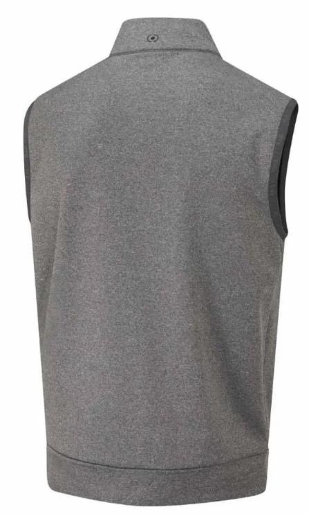 PING Aiden Hybrid Fleece herr väst, asphalt marl/svart