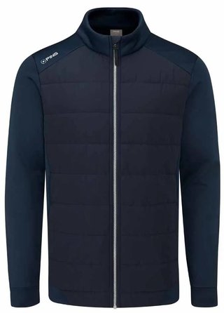PING Aiden Hybrid fleece herr jacka, marinblå