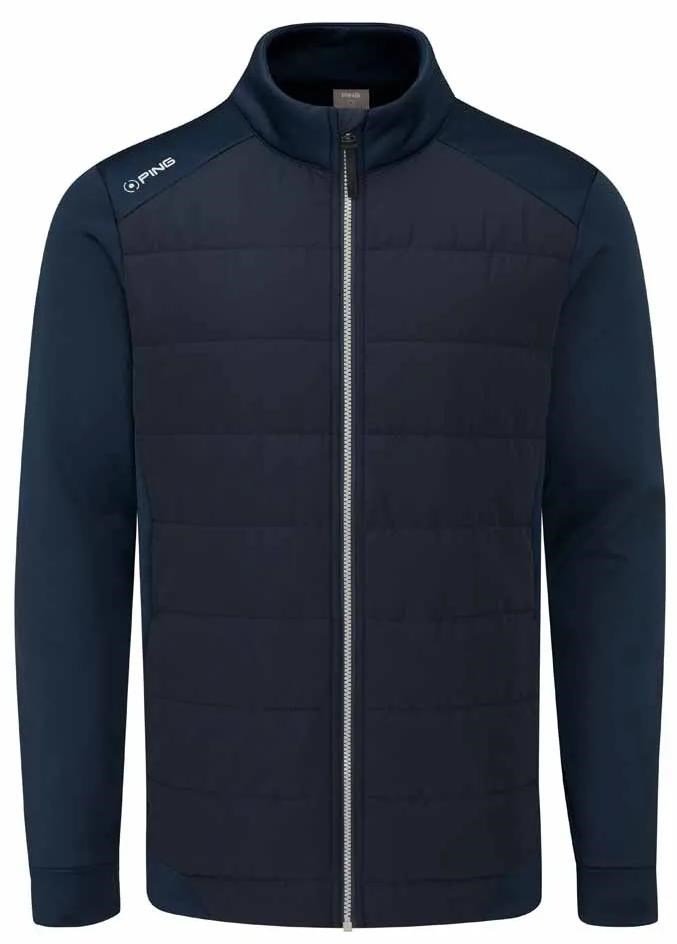 PING Aiden Hybrid fleece herr jacka, marinblå
