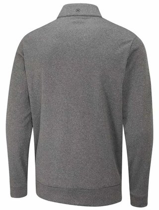 PING Aiden Hybrid fleece herr jacka, asphalt marl/svart