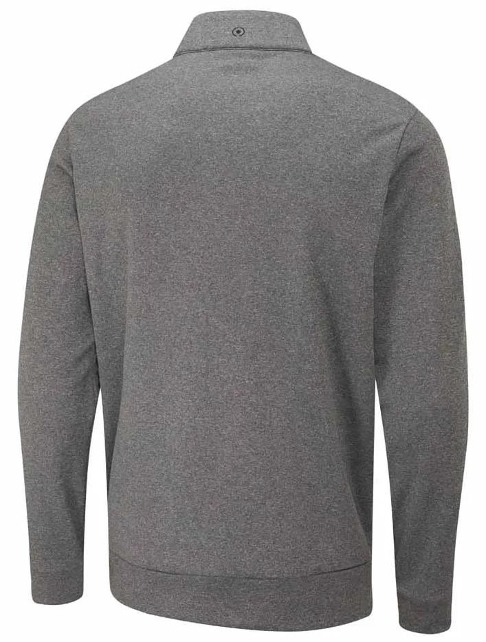 PING Aiden Hybrid fleece herr jacka, asphalt marl/svart