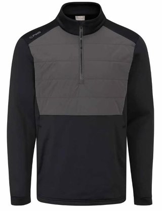 PING Astbury fleece herr jacka, svart/asfalt