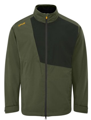 PING Impervious Waterproof herr golfjacka, dark olive/black