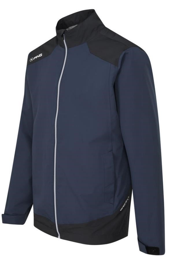PING AquaDrive Waterproof herr jacka, oxford blue/svart