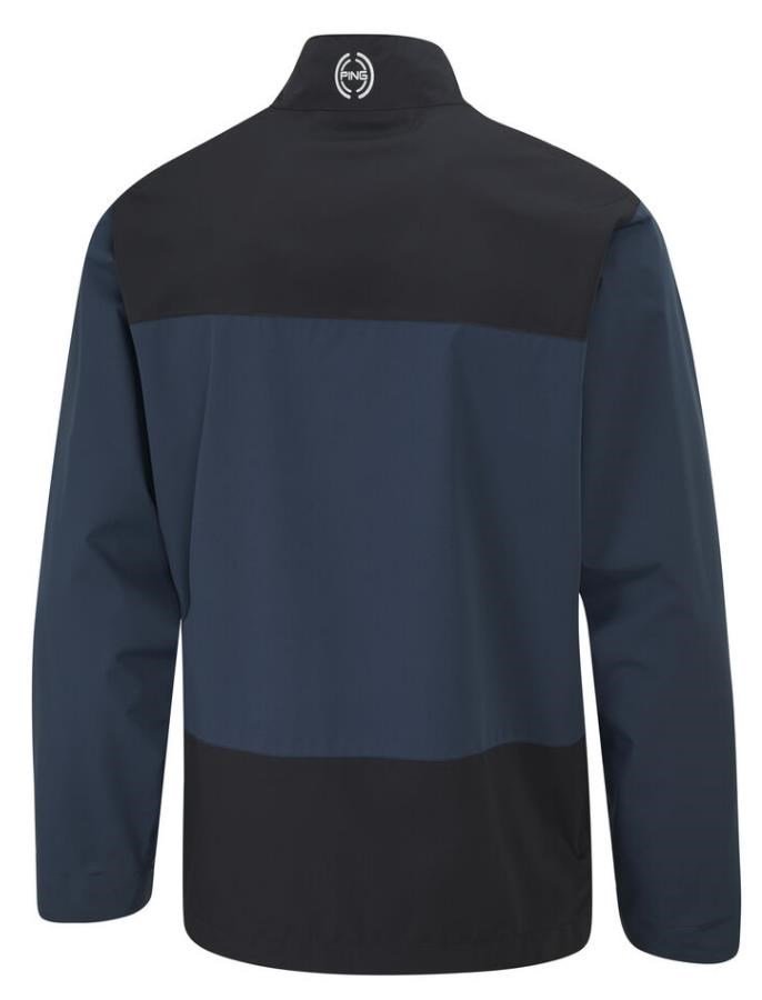 PING AquaDrive Waterproof herr jacka, oxford blue/svart