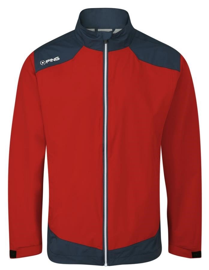 PING AquaDrive Waterproof herr jacka, classic red/oxford blue