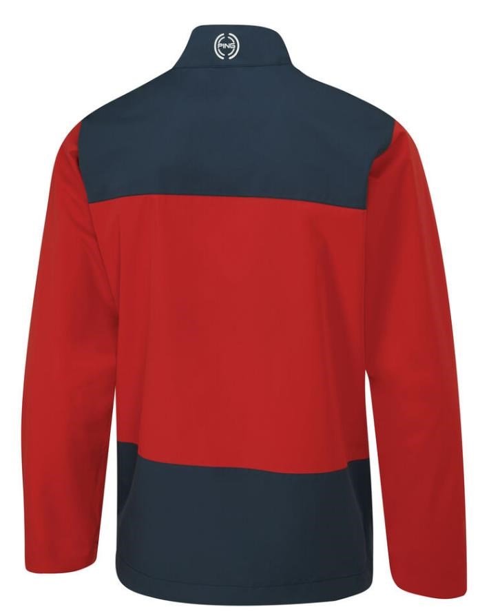 PING AquaDrive Waterproof herr jacka, classic red/oxford blue