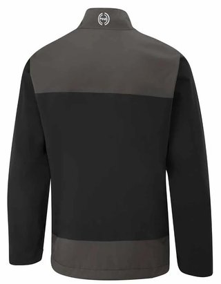 PING AquaDrive Half-Zip herr regnjacka, svart/asfalt