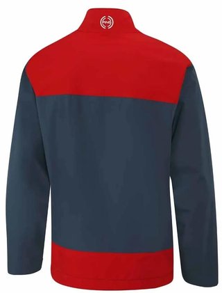 PING AquaDrive Half-Zip herr regnjacka, oxford blue/classic red