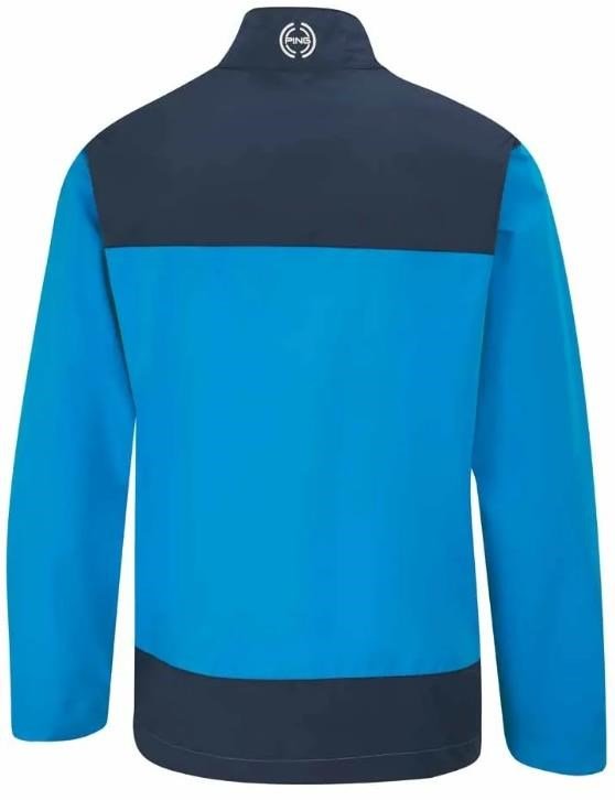 PING AquaDrive Half-Zip herr vattentät jacka, brilliant blue/oxford blue