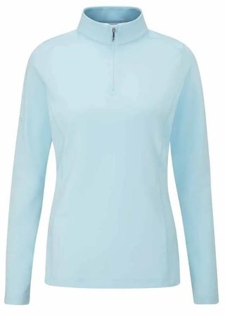 PING Aveline Half Zip dam sweatshirt med lång ärm, crystal blue