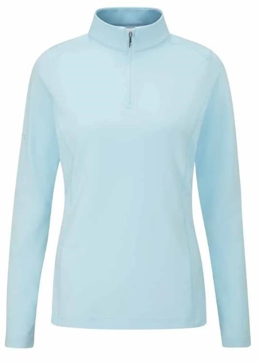 PING Aveline Half Zip dam sweatshirt med lång ärm, crystal blue
