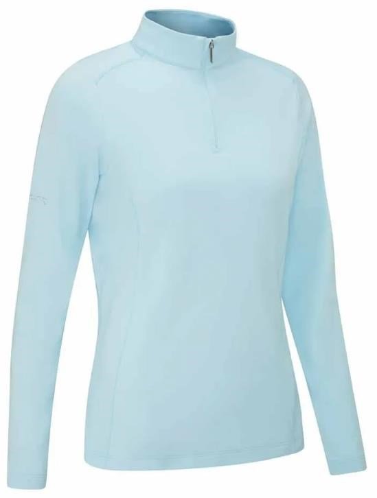 PING Aveline Half Zip dam sweatshirt med lång ärm, crystal blue