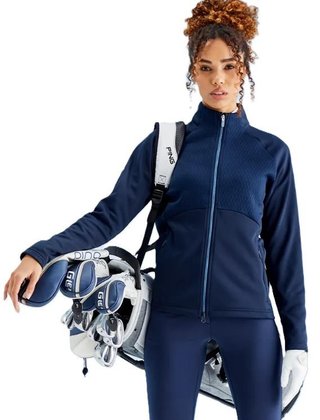 PING Catherine Full Zip Fleece dam sweatshirt, marinblå