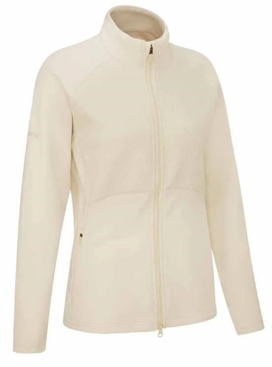 PING Catherine Full Zip Fleece dam sweatshirt, chalk