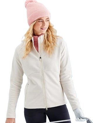 PING Catherine Full Zip Fleece dam sweatshirt, chalk