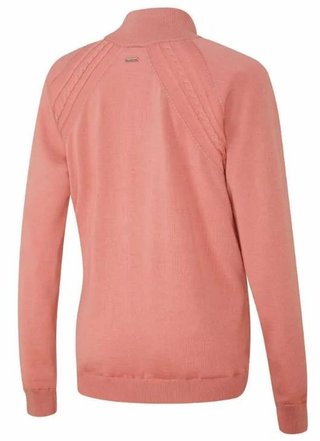 PING Melodie Half-zip lined dam sweater, dämpad rosa