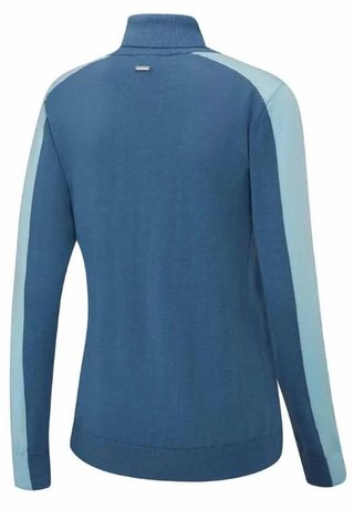 PING Lockett Roll neck dam tröja, blue fusion/crystal blue