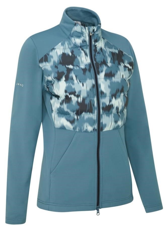 PING Clare Zoned fleece damjacka, blue fusion/navy multi