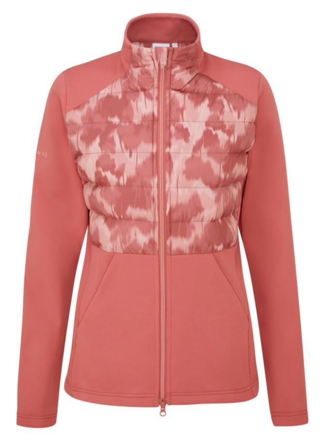 PING Clare Zoned fleece damjacka, ros/rose multi