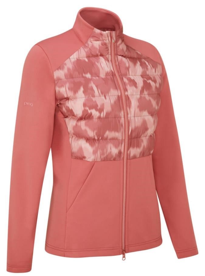 PING Clare Zoned fleece damjacka, ros/rose multi
