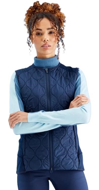 PING Seren insulated collarless damväst, marinblå