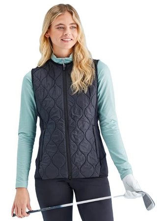 PING Seren insulated collarless damväst, svart