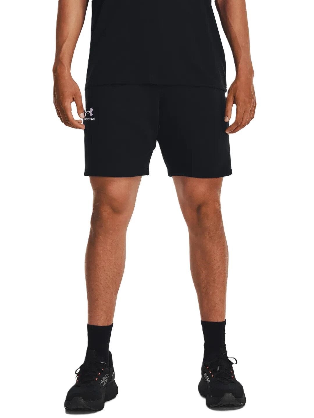 Under Armour Essential Fleece herr shorts, svart/vit