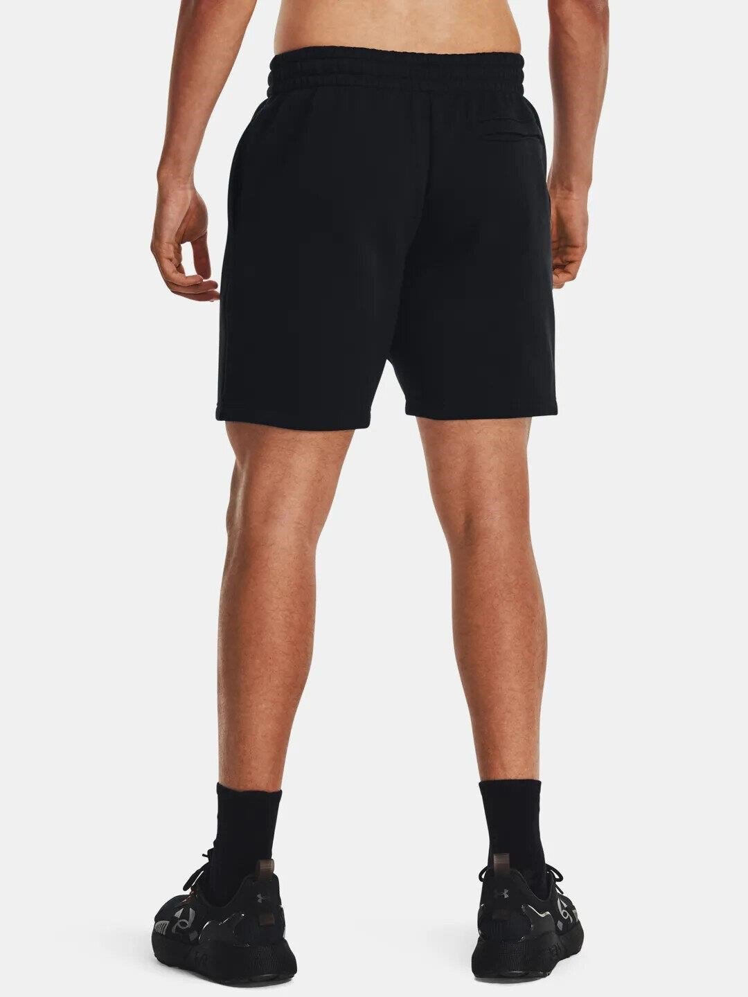 Under Armour Essential Fleece herr shorts, svart/vit