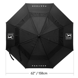 PGA Tour Windproof Double Canopy paraply 62", svart