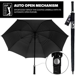PGA Tour Windproof Double Canopy paraply 62", svart