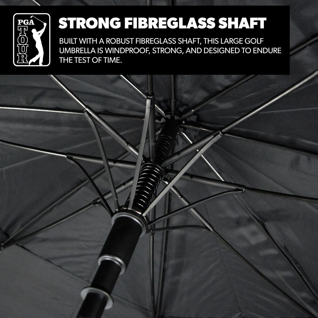 PGA Tour Windproof Double Canopy paraply 62", svart