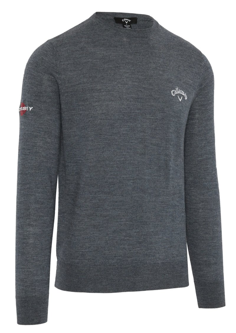 Callaway Crew Neck Merino Mix herrtröja, steel heather