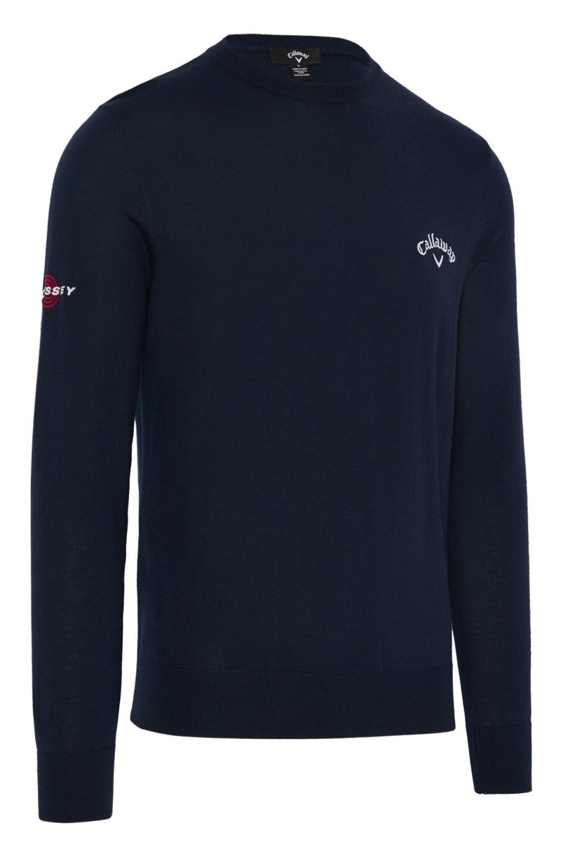 Callaway Crew Neck Merino Mix herr tröja, marinblå