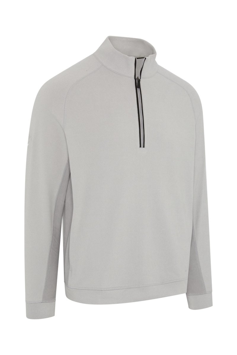Callaway Brushed Rib 1/4 Zip herr sweatshirt, concrete