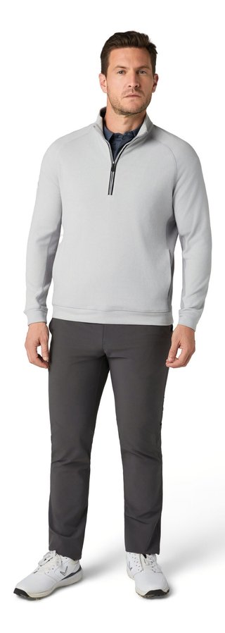 Callaway Brushed Rib 1/4 Zip herr sweatshirt, concrete