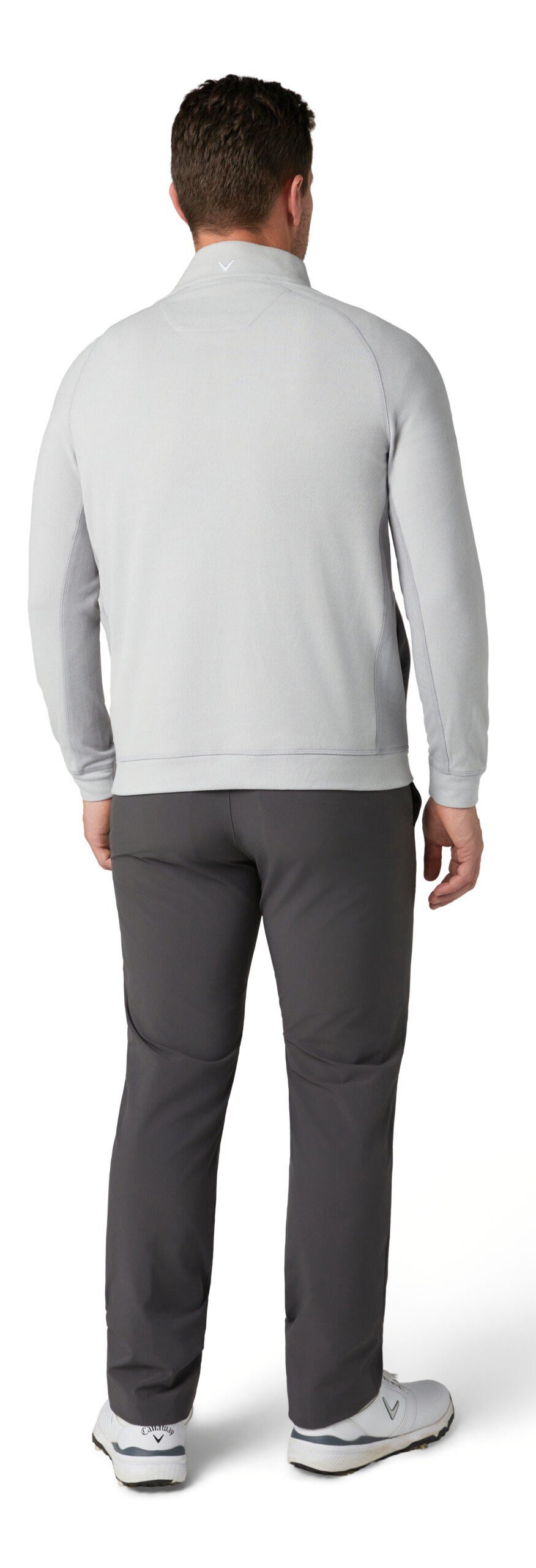 Callaway Brushed Rib 1/4 Zip herr sweatshirt, concrete