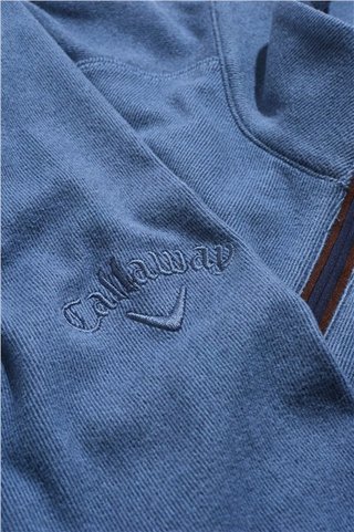 Callaway Brushed Rib 1/4 Zip herr sweatshirt, peacoat heather