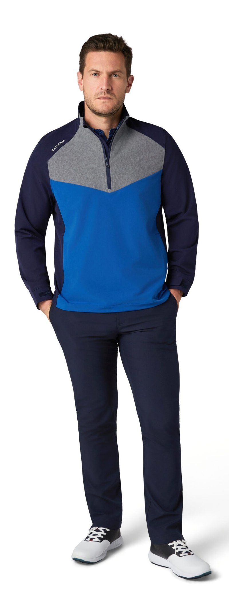 Callaway 1/2 Zip Wind herr jacka, peacoat
